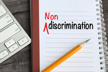 change of discrimination to non-discrimination - obrazy, fototapety, plakaty