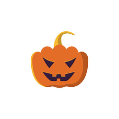 Halloween pumpkin Icon Isolated on White Background.
