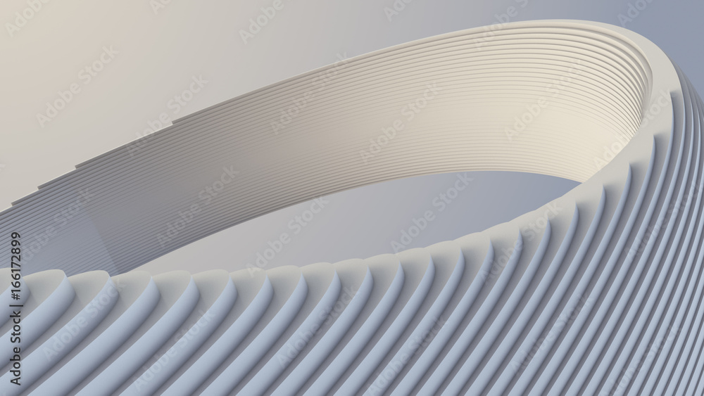 Poster White stripe pattern futuristic background. 3d render illustration