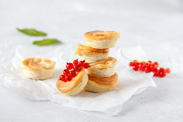 Homemade mini cottage cheesecakes