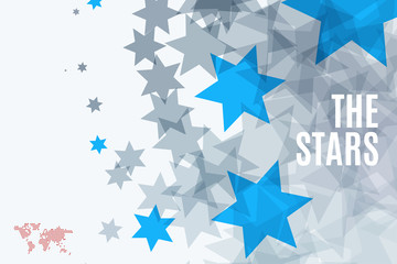 Abstract vector design elements with stars for fun