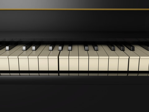 3D Upright Piano