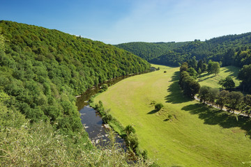 The meander of the Semois at Cordemois, seen from the Rock of the Hanged Man