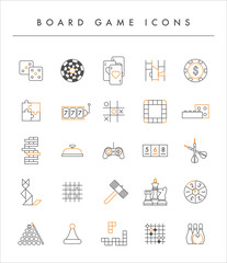 board game icon vector flat design illustration set