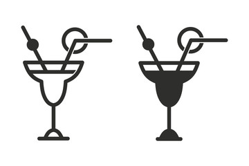 Cocktail vector icon.