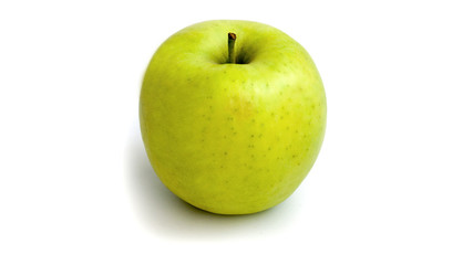 juicy , ripe green Apple isolated on white background