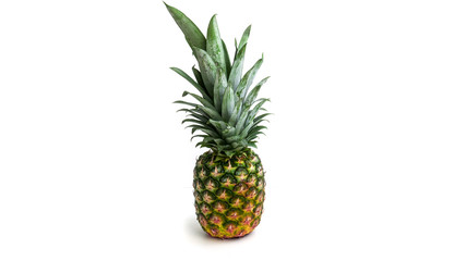 ripe juicy pineapple isolated on white background