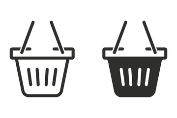Shopping basket vector icon.