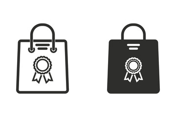 Shopping bag vector icon.