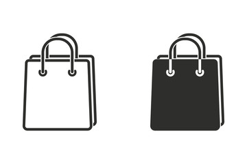 Fototapeta Shopping bag vector icon. obraz
