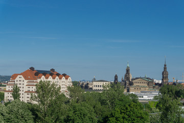 view over Dresden with the Semperoper, Germany, Europe
