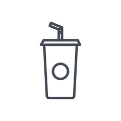 Soda drink beverage line icon