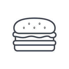 Fast food hamburger line icon