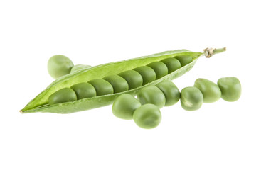 Peas isolated on white background