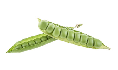 Peas isolated on white background