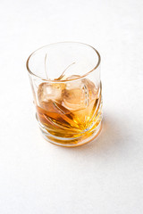 Whiskey glass. Close up