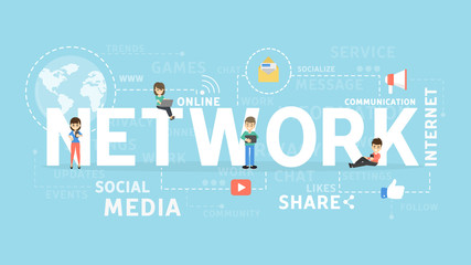 Network concept illustration.