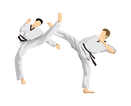 Taekwondo sport athletes.