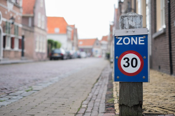 Sign zone of maximum speed 30