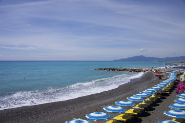 The beach of Lavagna, Genoa