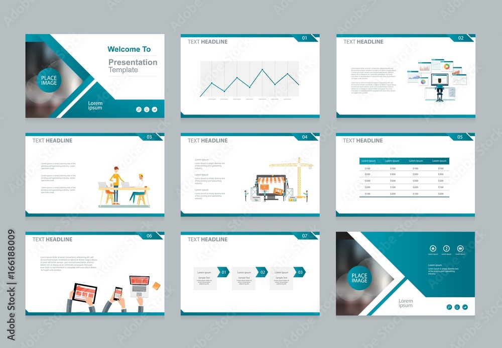 Poster layout design template for business presentation , brochure page , and annual report page with cover