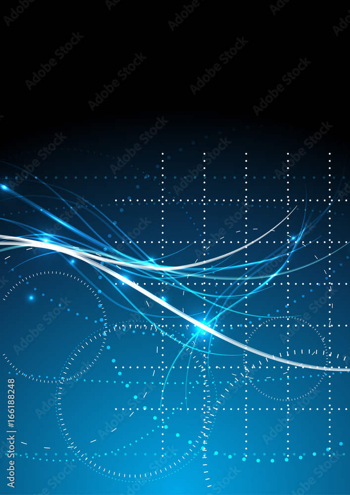 Poster vector background abstract technology communication data science