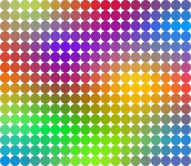 Colorful background composed of dark and light rings in a row side by side and one below the other on a white background. Mosaic backdrop of geometric elements. Abstract circles pattern 