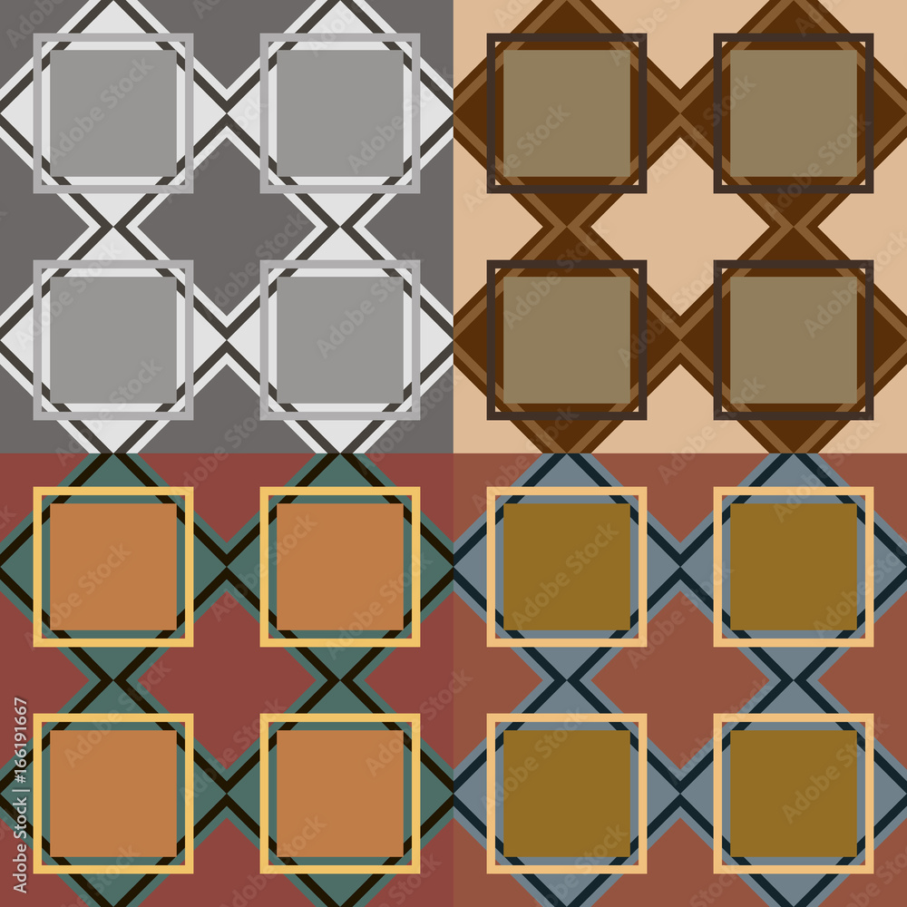 Poster seamless patterns with geometric elements