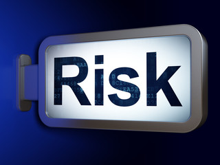 Business concept: Risk on billboard background