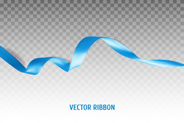 Blue vector ribbon