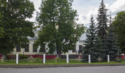 Замок Тызенгауза в городе Поставы - obrazy, fototapety, plakaty