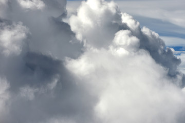 beautiful white clouds in the blue sky