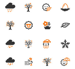 Obraz premium Seasons icons set