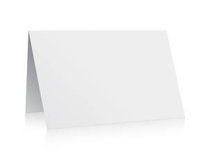 White Folder Paper Greeting Card