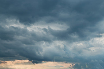 Obraz na płótnie Canvas Dark sky with storm clouds