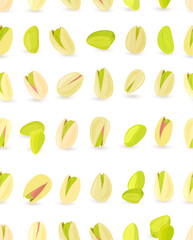 vertical seamless texture with pistachios for your design