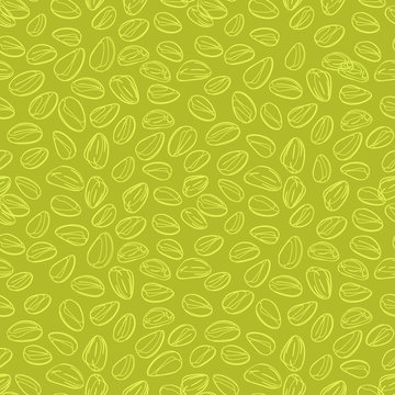 seamless texture with drawing pistachio kernels for your design