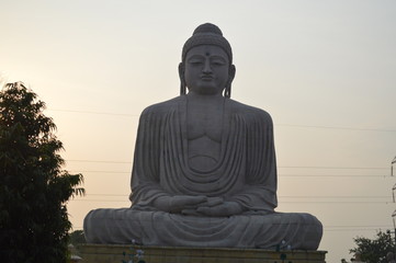 Giant Buddha statue  Daijokyo Buddhist temple, Bodhgaya, Bihar