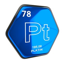 Platin Element blau