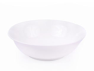 Bowl white empty on white background