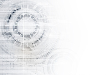 Technological communication digital circle modern interface abstract background vector