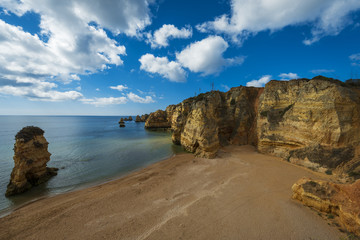 The beautiful Dona Ana Beach (Praia de Dona Ana) in Lagos, Portugal