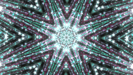 Abstract kaleidoscope background with bright details and elements