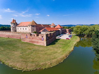 Naklejka na ściany i meble Fagaras medieval fortress as seen from above