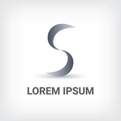 letter s vector logo design template, wave icon, spiral sign, curve symbol, vector illustration