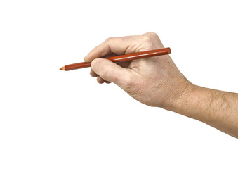 One Artist Hands drawing isolated