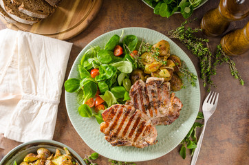 Grilled pork chops