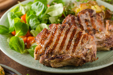 Grilled pork chops