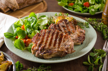 Grilled pork chops
