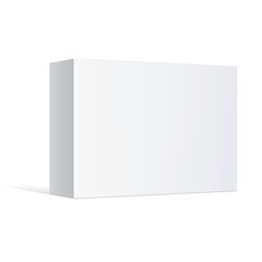 Realistic White Package Box.